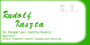 rudolf kaszta business card